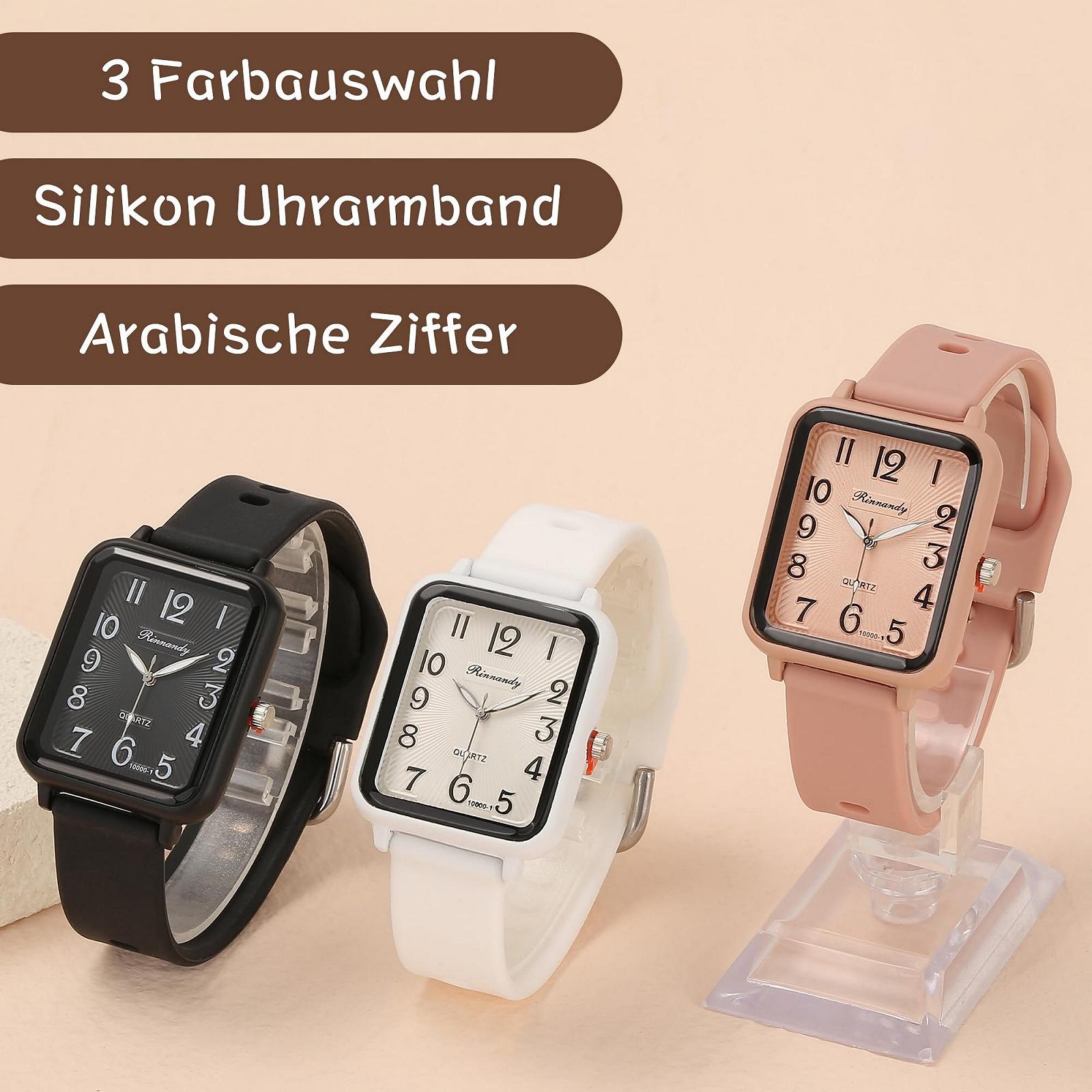 Годинник Унісекс JSDDE Кварцовий Аналоговий Прямокутний Циферблат Арабські Цифри, фото №2