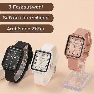 Часы унисекс JSDDE Кварцевые Аналоговые Прямоугольный Циферблат Арабские Цифры Силиконовый Ремешок Спортивные Часы synthetic.ua - Фото 1