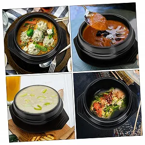 Чаша LIFKOME Керамическая для бибимбапа с поддоном Корейская synthetic.ua - Фото 1