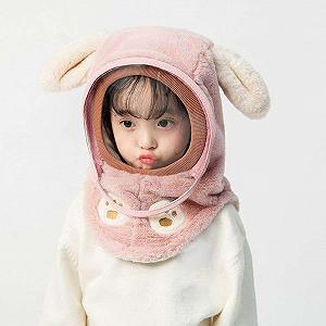 Дитячий зимовий шарф-капюшон, флісова - Фото 1
