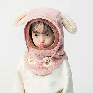 Дитячий зимовий шарф-капюшон, флісова - Фото 1