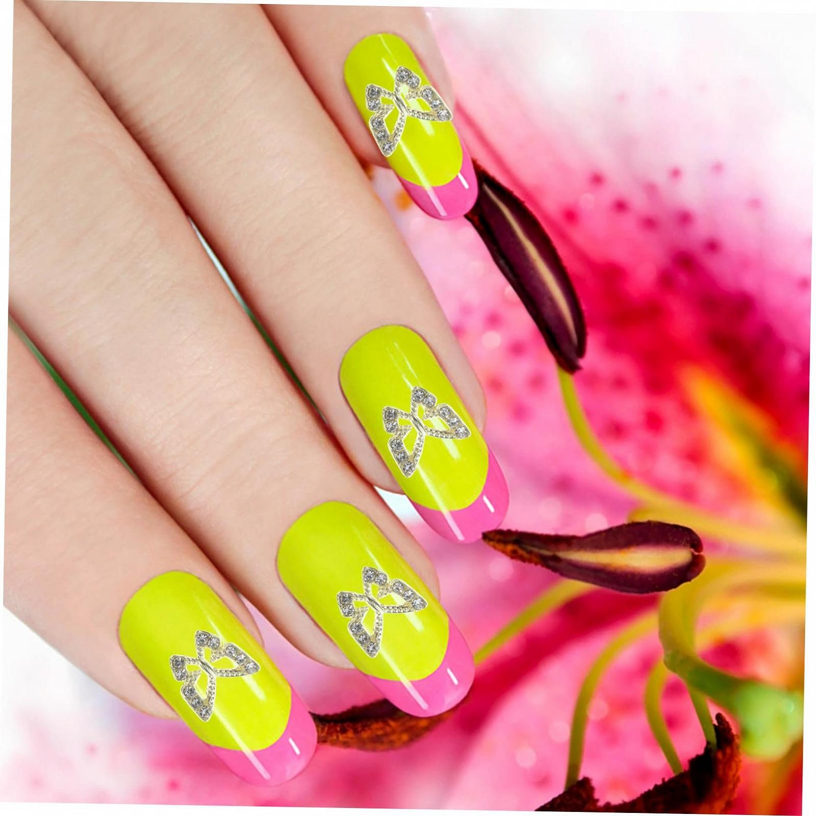 Украшения для ногтей Бабочки со стразами, 20 шт., фото №6