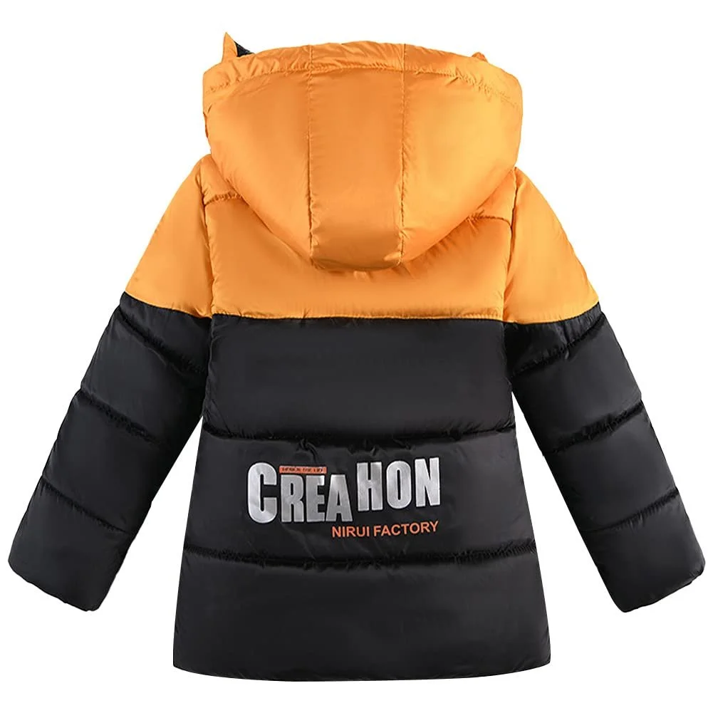 Зимова куртка з капюшоном для хлопчиків SXSHUN, тепла вітрозахисна парка з капюшоном, фото №3 Зимова куртка з капюшоном для хлопчиків SXSHUN, тепла вітрозахисна парка з капюшоном, фото №3