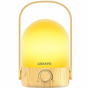 Настільна лампа світлодіодна бездротова з ручкою димована 2 кольори Wood - Фото 1