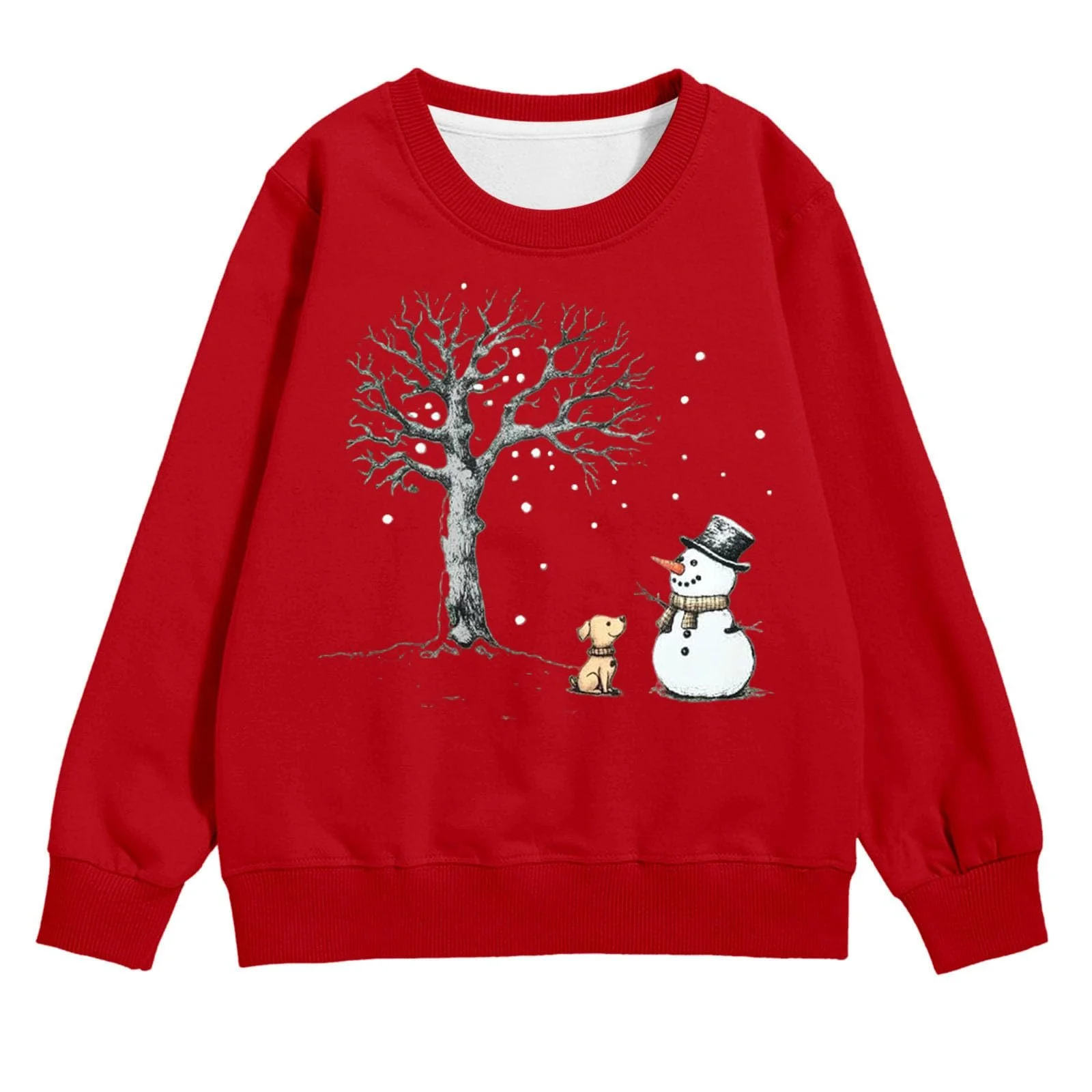 Пуловер для девочек, повседневный лонгслив с круглым вырезом, мягкий, фото №1