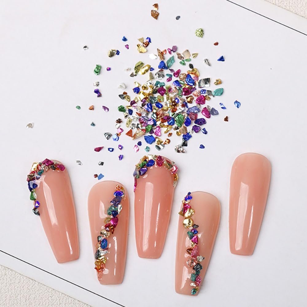 Нерегулярні Кольорові подрібнені камені для нігтів Міні 3D, фото №9