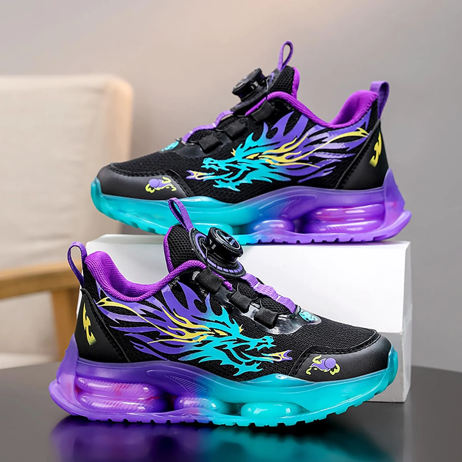 Дитячі Кросівки і дівчаток Спортивні Бігові Кросівки Тренажери з Поворотним Механізмом Дихаючі Модні Легкі Тренажери, фото №6