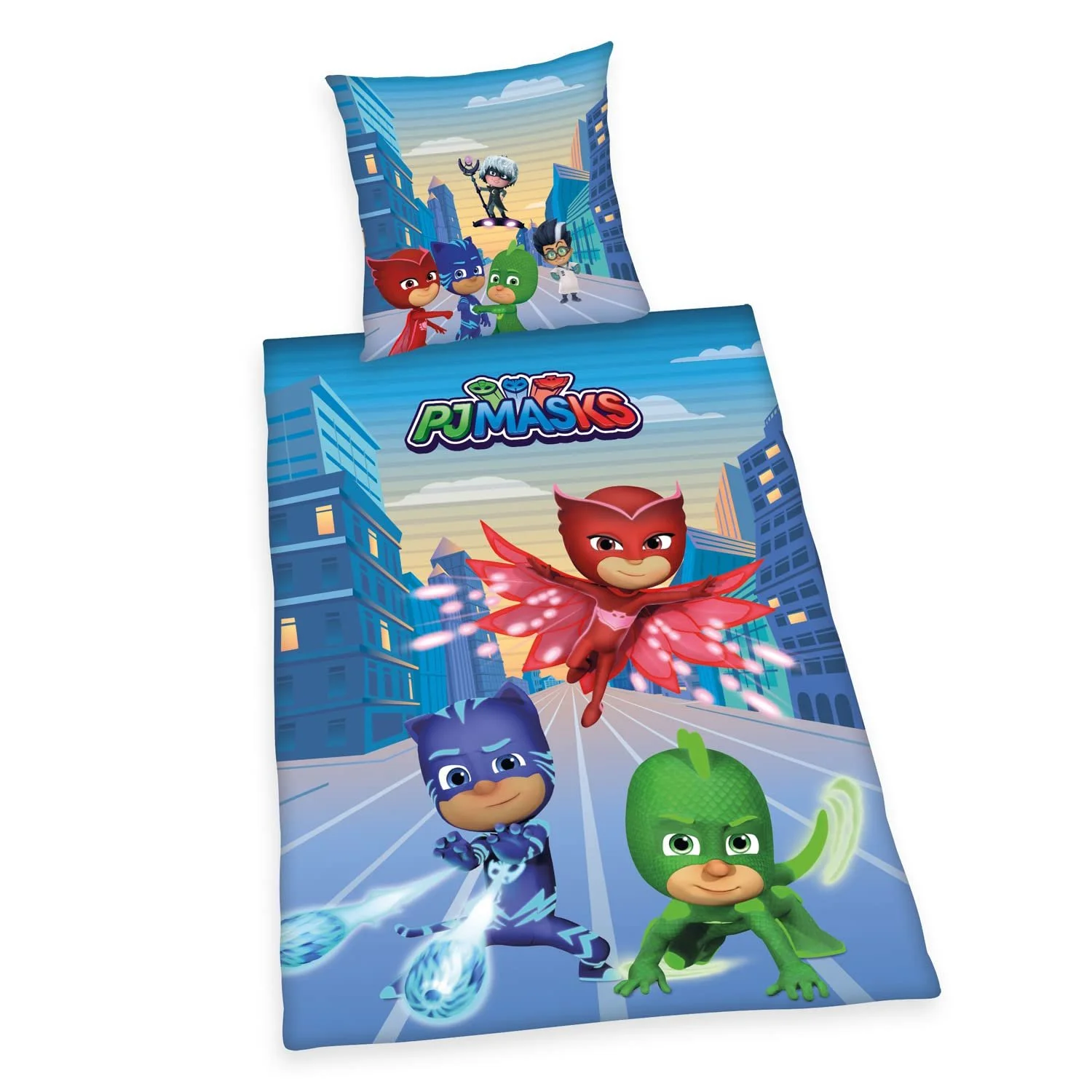 Комплект детского постельного белья Herding PJ Masks 135 x 200 см 80 x 80 см 100% хлопок Renforcé на молнии, фото №1