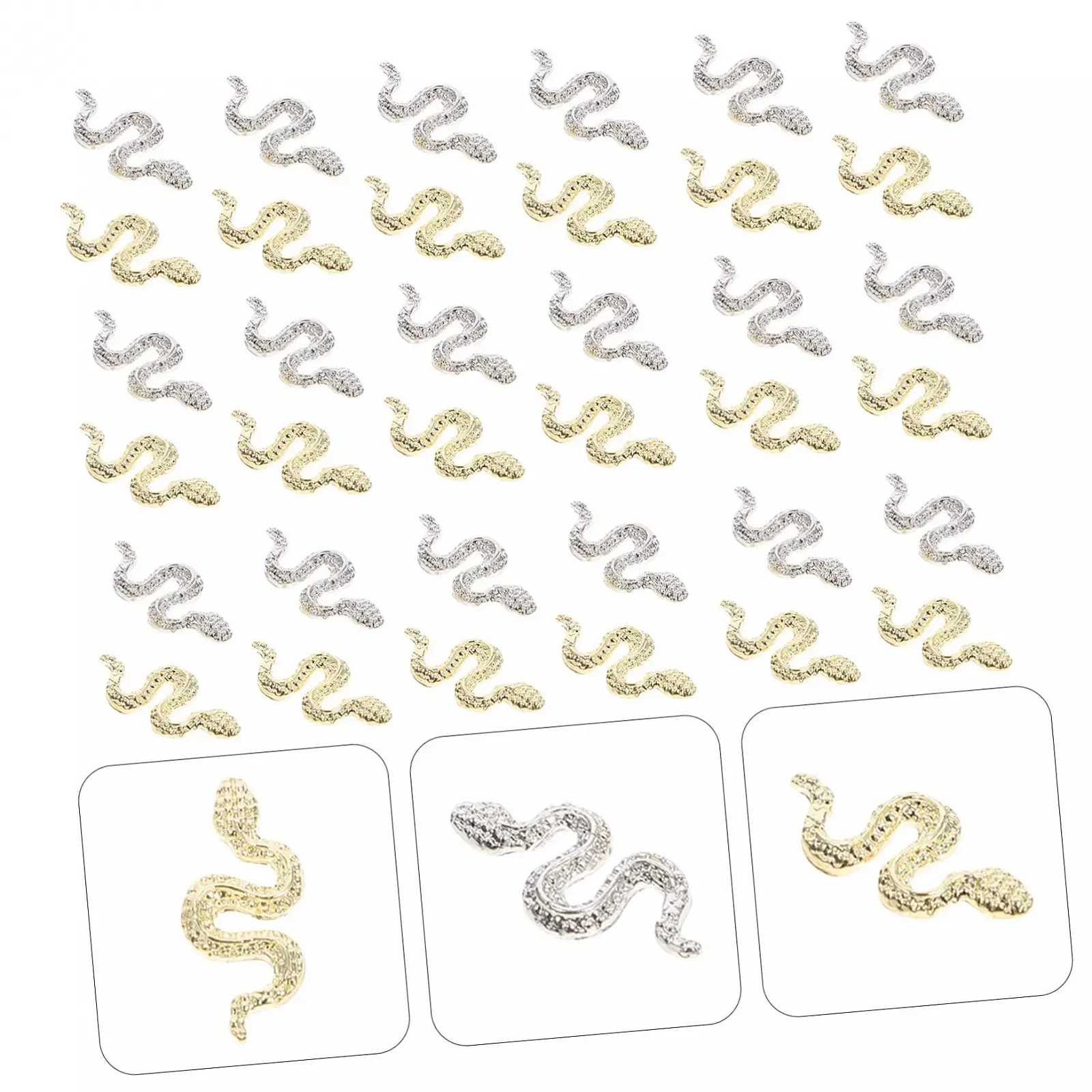 Украшения для ногтей Змея Healvian 120 шт. Золотой, фото №5
