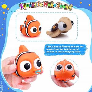 Игрушка для ванны Рыбка Anzmtosn для купания младенцев, счастливая подводная история, водный всплеск synthetic.ua - Фото 1