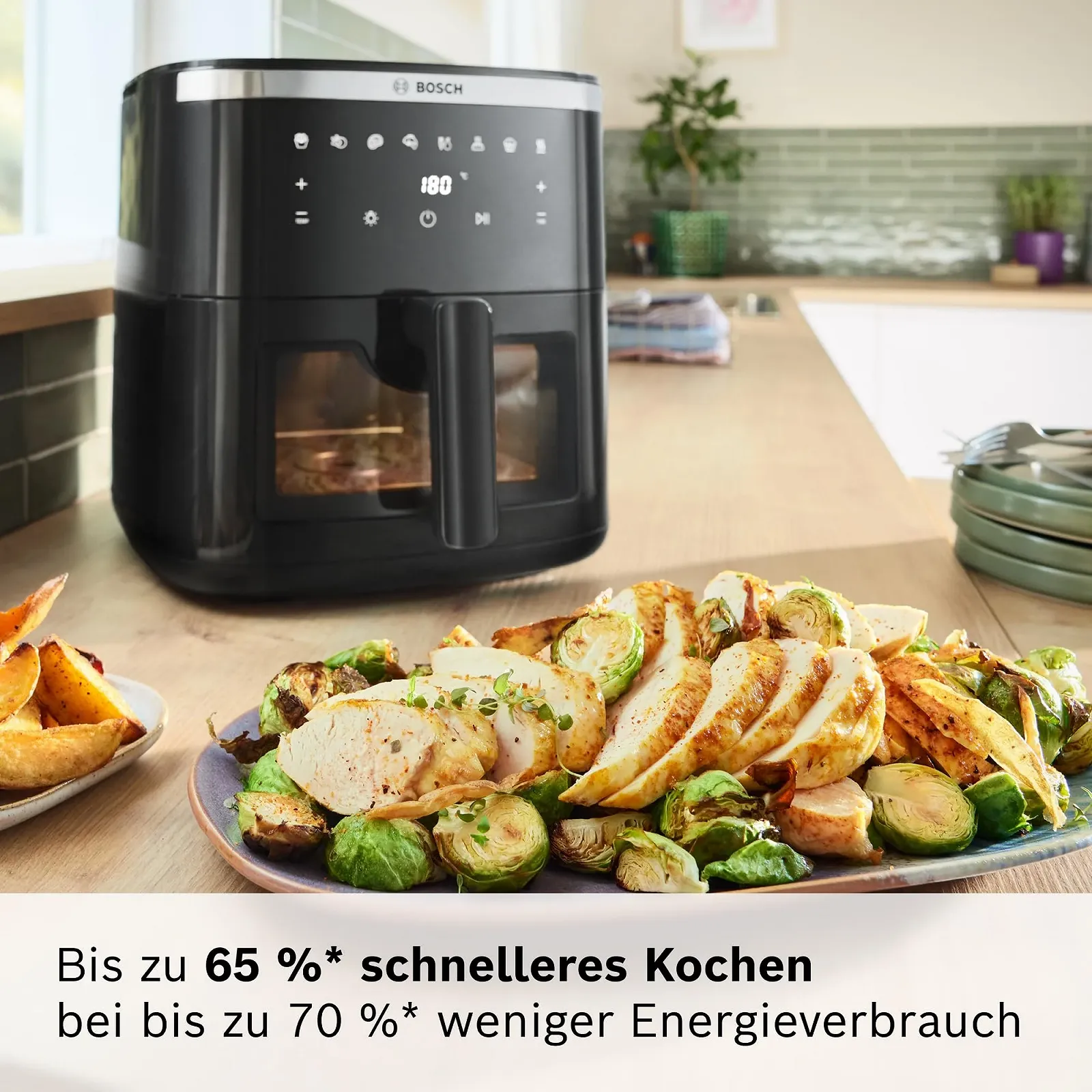 Аэрогриль Bosch Series 6 MAF671B0 XXL 7.2 л 7 программ Смотровое окно Черный, фото №3 Аэрогриль Bosch Series 6 MAF671B0 XXL 7.2 л 7 программ Смотровое окно Черный, фото №3