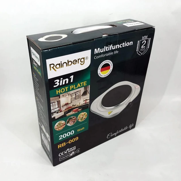 Электроплита бытовая электрическая Rainberg RB-009 Переносная, фото №5