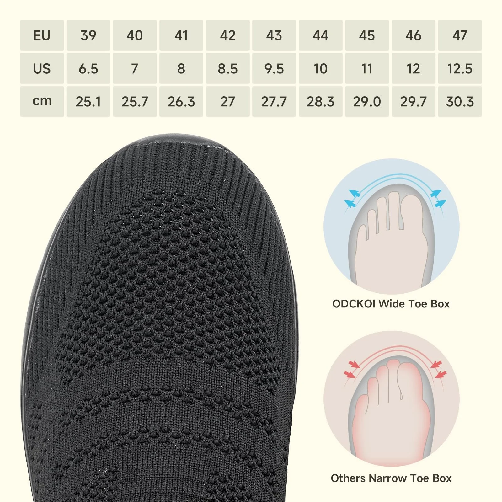 Кроссовки ODCKOI Без шнурков Легкие Дышащие Удобные Повседневные Сетчатые Спортивные, фото №4