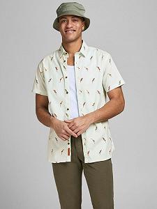 Рубашка Jack&Jones SS 12187953 Светло-синий Белый XL - Фото 1
