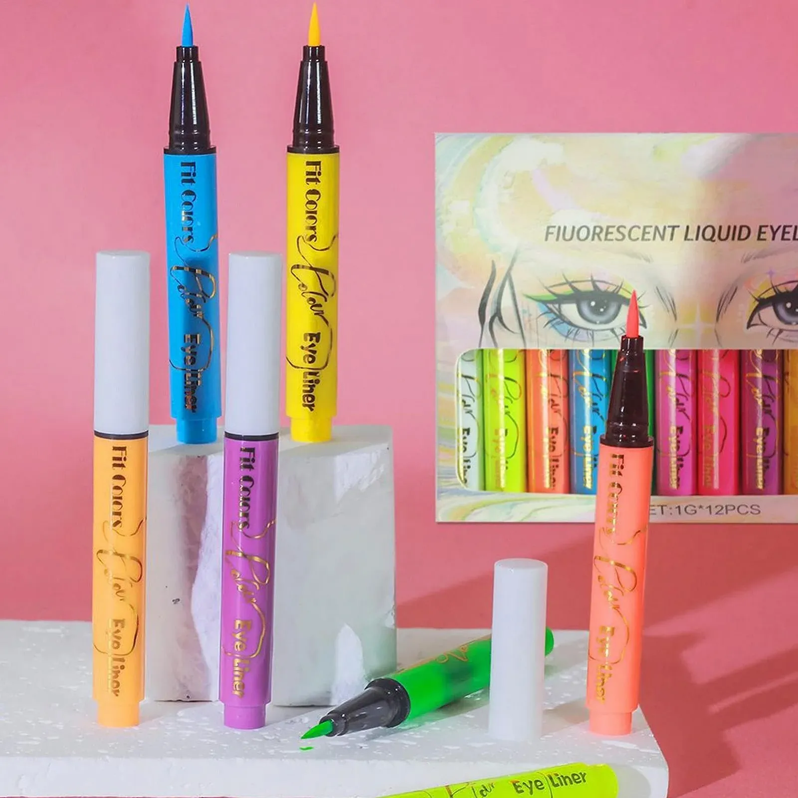 Водостійка Підводка для очей znutc, кольорова, фото №2