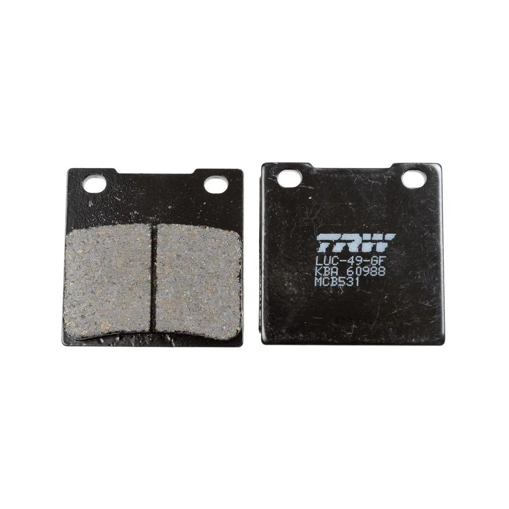 Комплект тормозных колодок TRW Organic Allround MCB531 задняя ось, фото №1 Комплект тормозных колодок TRW Organic Allround MCB531 задняя ось, фото №1