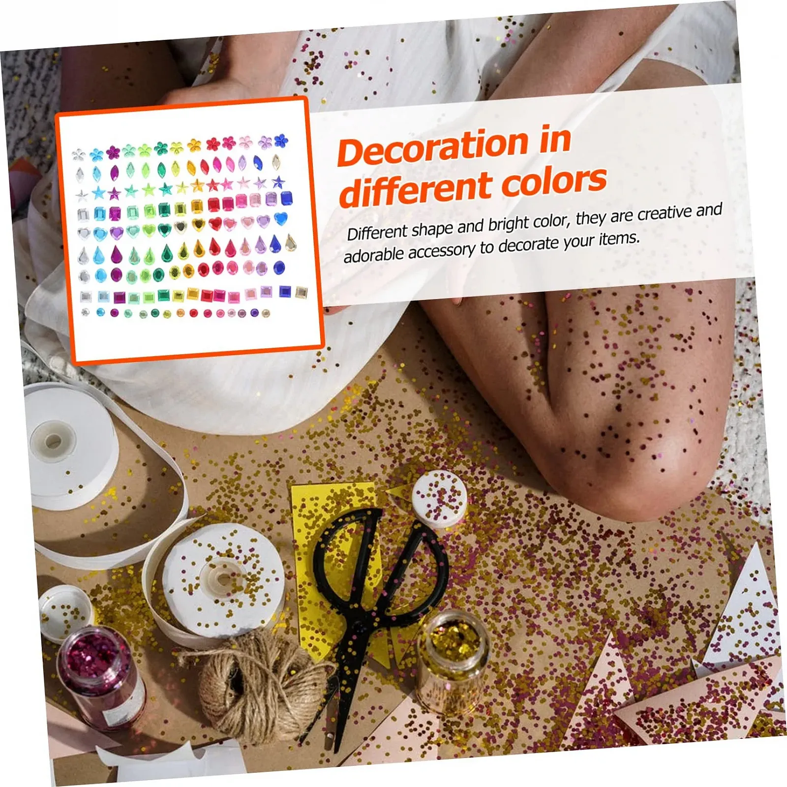 Акриловые Камни с Плоской Спинкой Набор 900 штук Уникальные Формы Для Проектов Декоративные Аксессуары, фото №6