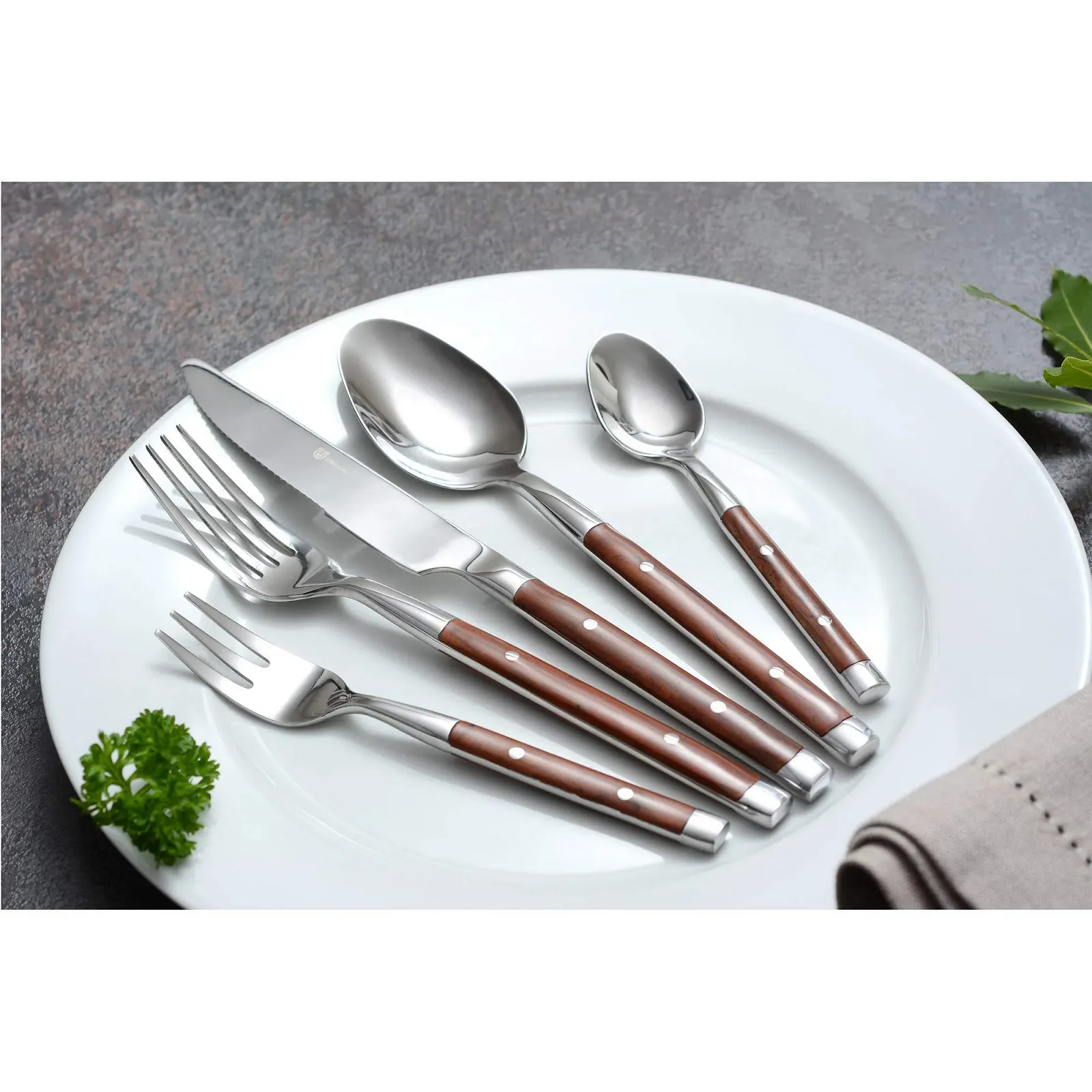 Набір столових приборів GRÄWE Bamberg, 10 предметів, коричневий, фото №2 Набір столових приборів GRÄWE Bamberg, 10 предметів, коричневий, фото №2