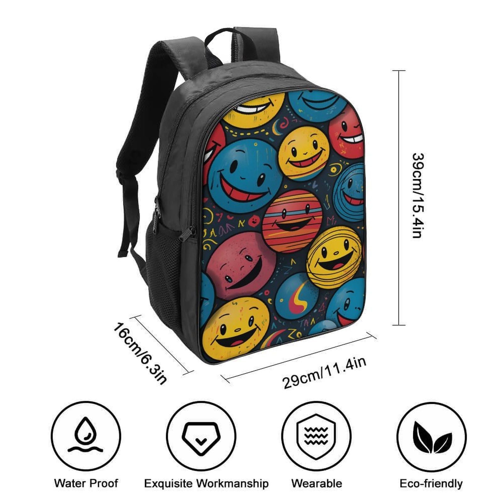 Ранець RSIUUODNF Smiling Face 40x28x16см, фото №2