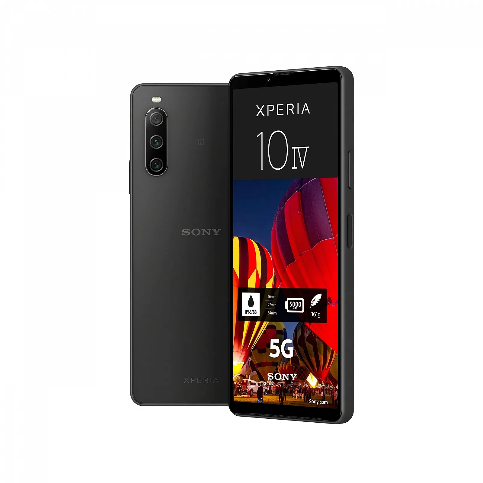 Смартфон Sony Xperia 10 IV 5G 6 дюймов OLED Тройная камера 3.5 мм 5000 мАч Dual SIM Черный, фото №1