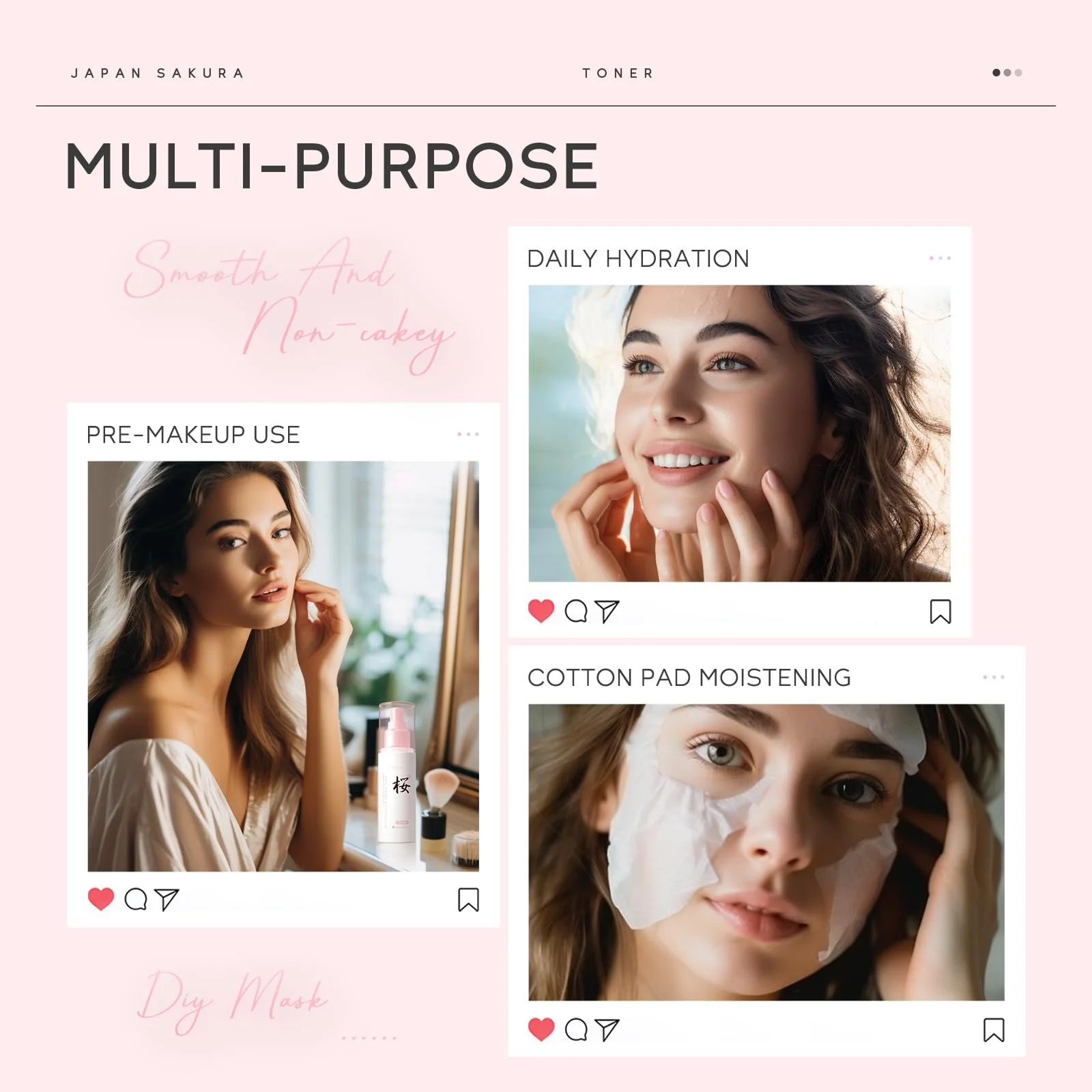 Набір для догляду за обличчям LAIKOU Sakura, Набір для догляду за шкірою для жінок, 4 предмети, фото №9