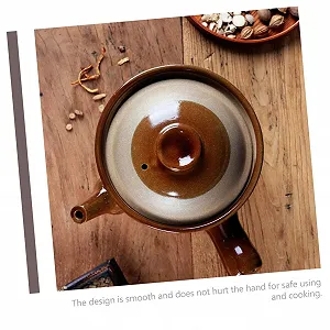 Глиняный горшок VICASKY для приготовления медицины термостойкий с эргономичной ручкой synthetic.ua - Фото 1