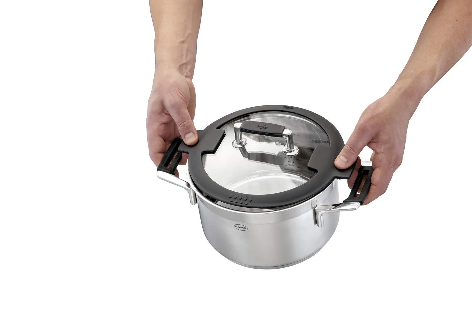 Набор кастрюль RÖSLE Silence Pro, 4 шт., серебристый, фото №4 Набор кастрюль RÖSLE Silence Pro, 4 шт., серебристый, фото №4