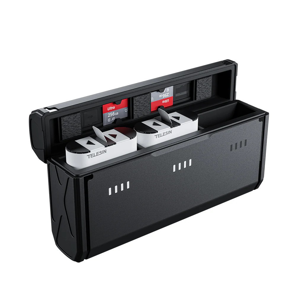 Зарядка GoPro 12/11/10/9 та два акумулятори покращених Stamina Telesin GP-PT-G01, фото №3