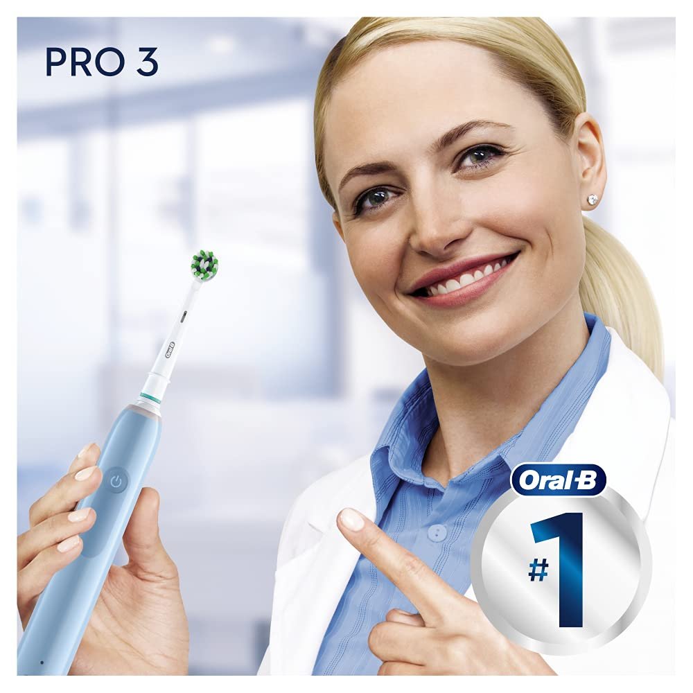 Зубна щітка Oral-B Pro 3 3000 Cross Action, синя, 1 шт. в упаковці, фото №8