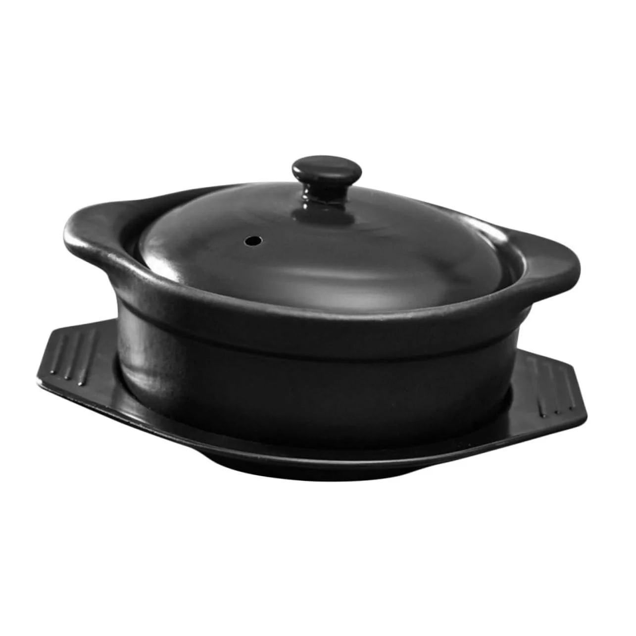 Керамическая кастрюля Lurrose с крышкой термостойкая 1,26 л, фото №1