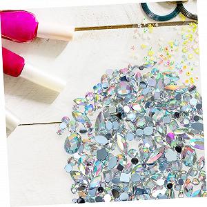 Стразы Плоские Акриловые Камни для Ногтей Украшения Наклейки Блестящие Декорации synthetic.ua - Фото 1