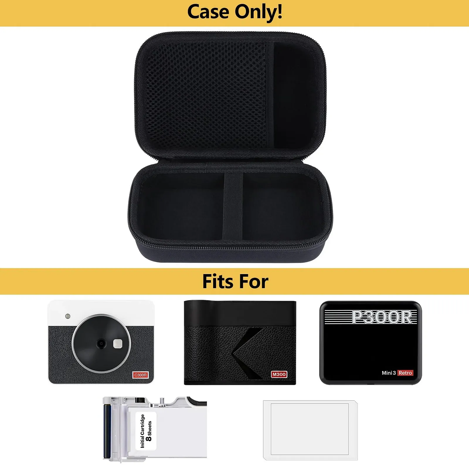 Жорсткий захисний чохол RIYADAone для Mini Shot 3 Retro / Mini Shot 3 ERA чорний, фото №3