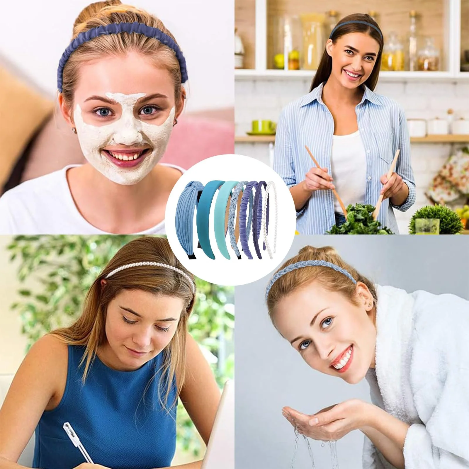 Набір жіночих обручів на голову 7 шт., фото №5