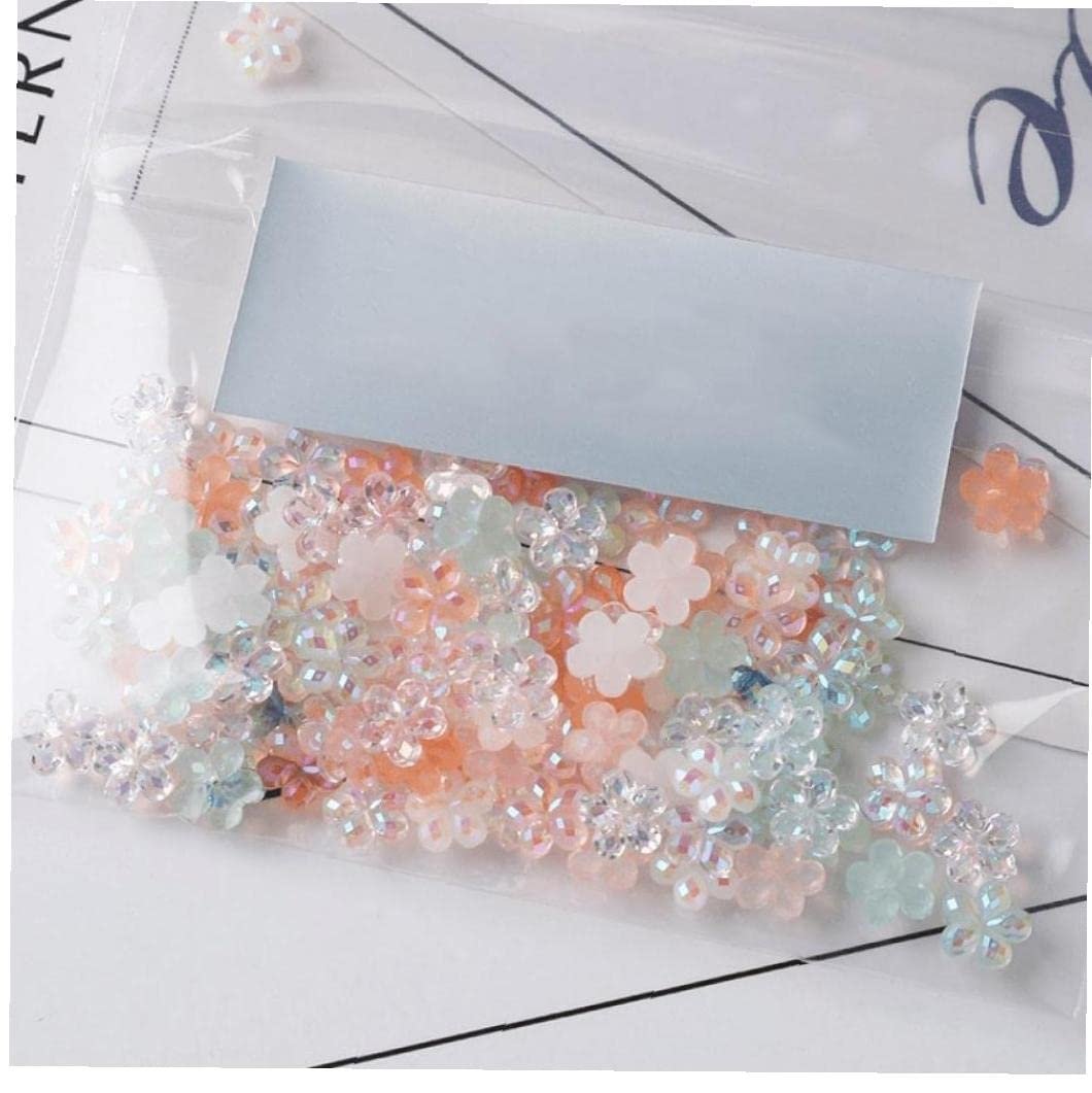 Стразы для ногтей Плоские бусины 3D Цветы Mix Aurora Пятилепестковый Цветок для DIY дизайна ногтей 6 мм, фото №2