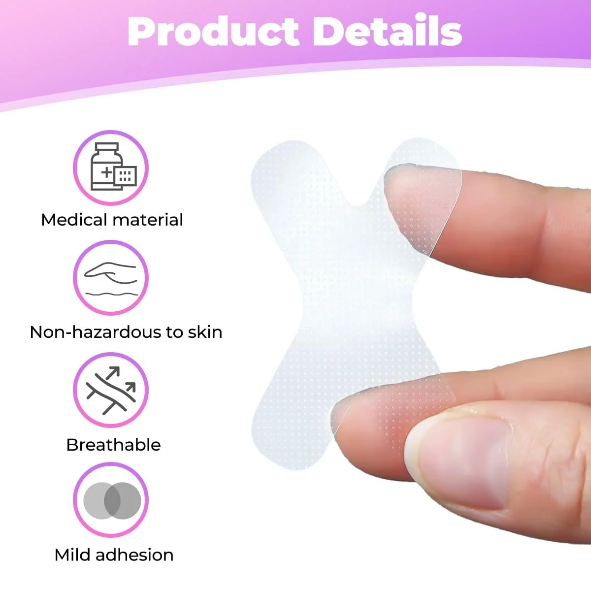 Полоски для рта (120 шт. в упаковке) от храпа (Х-тип)., фото №2 Полоски для рта (120 шт. в упаковке) от храпа (Х-тип)., фото №2