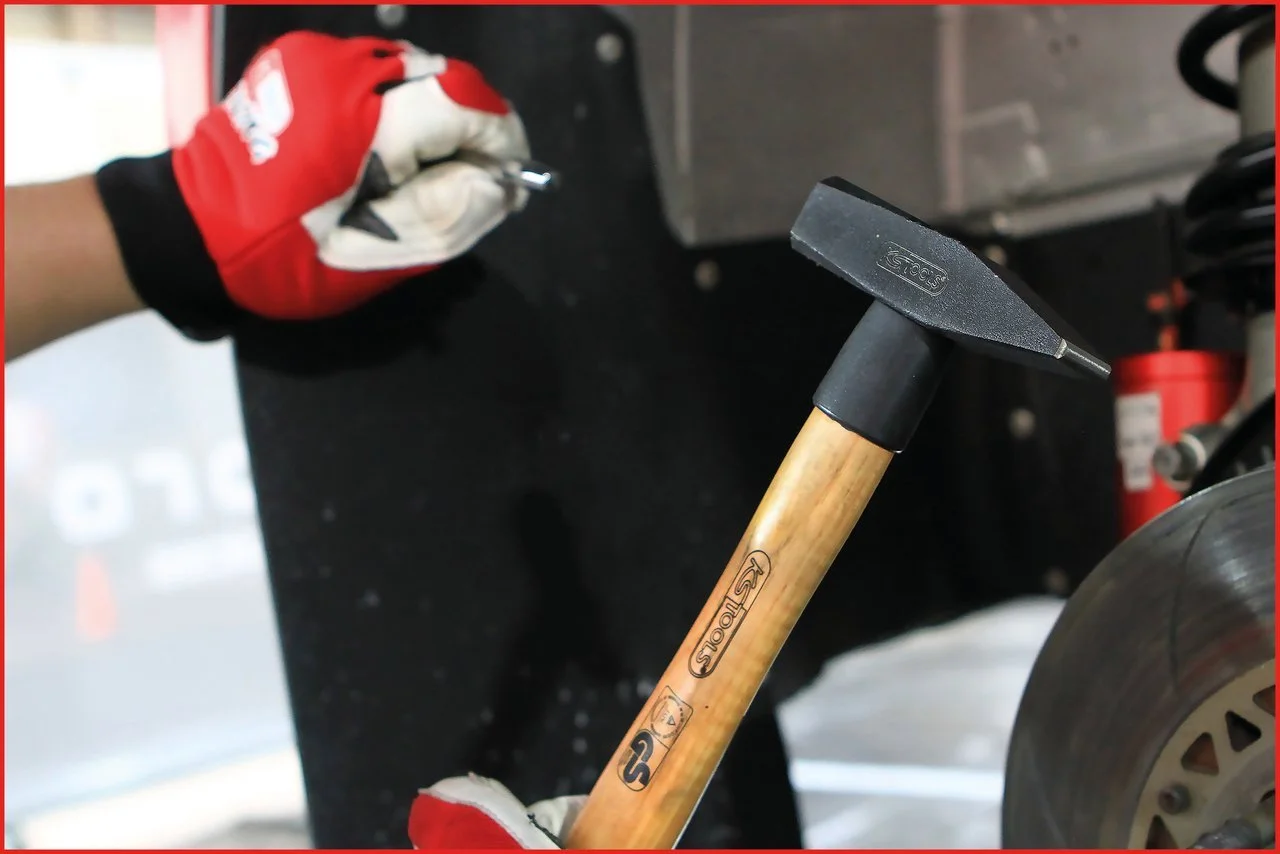 Молоток слюсарний KS Tools 142.1315 400 г ручка з гікорі, фото №5