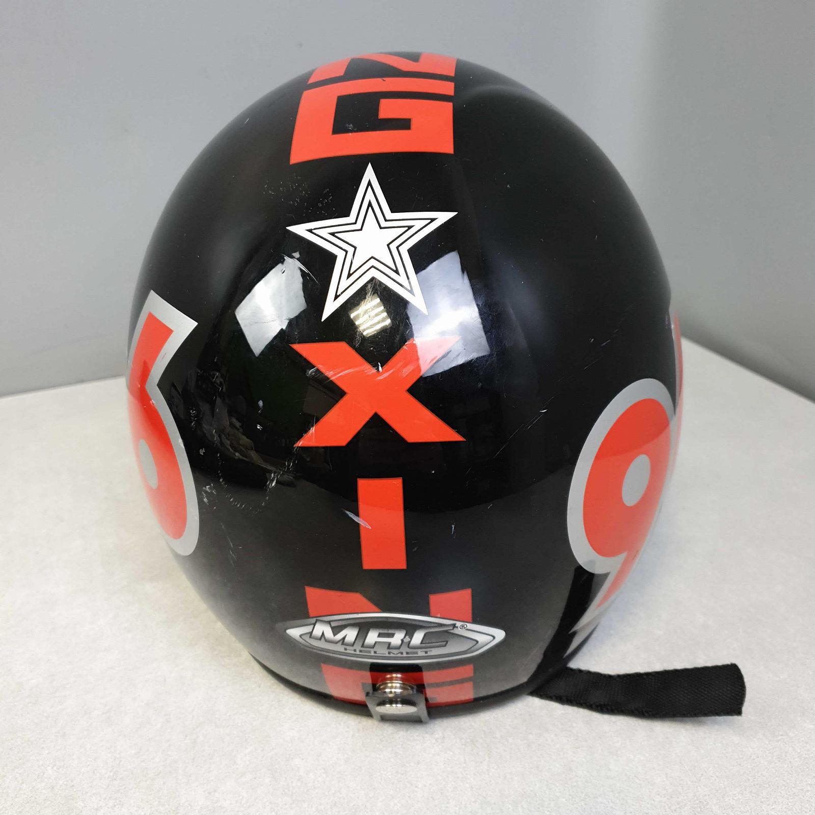 Шлемы Шлем мотоциклетный открытое лицо 3/4 Black-Red, фото №3