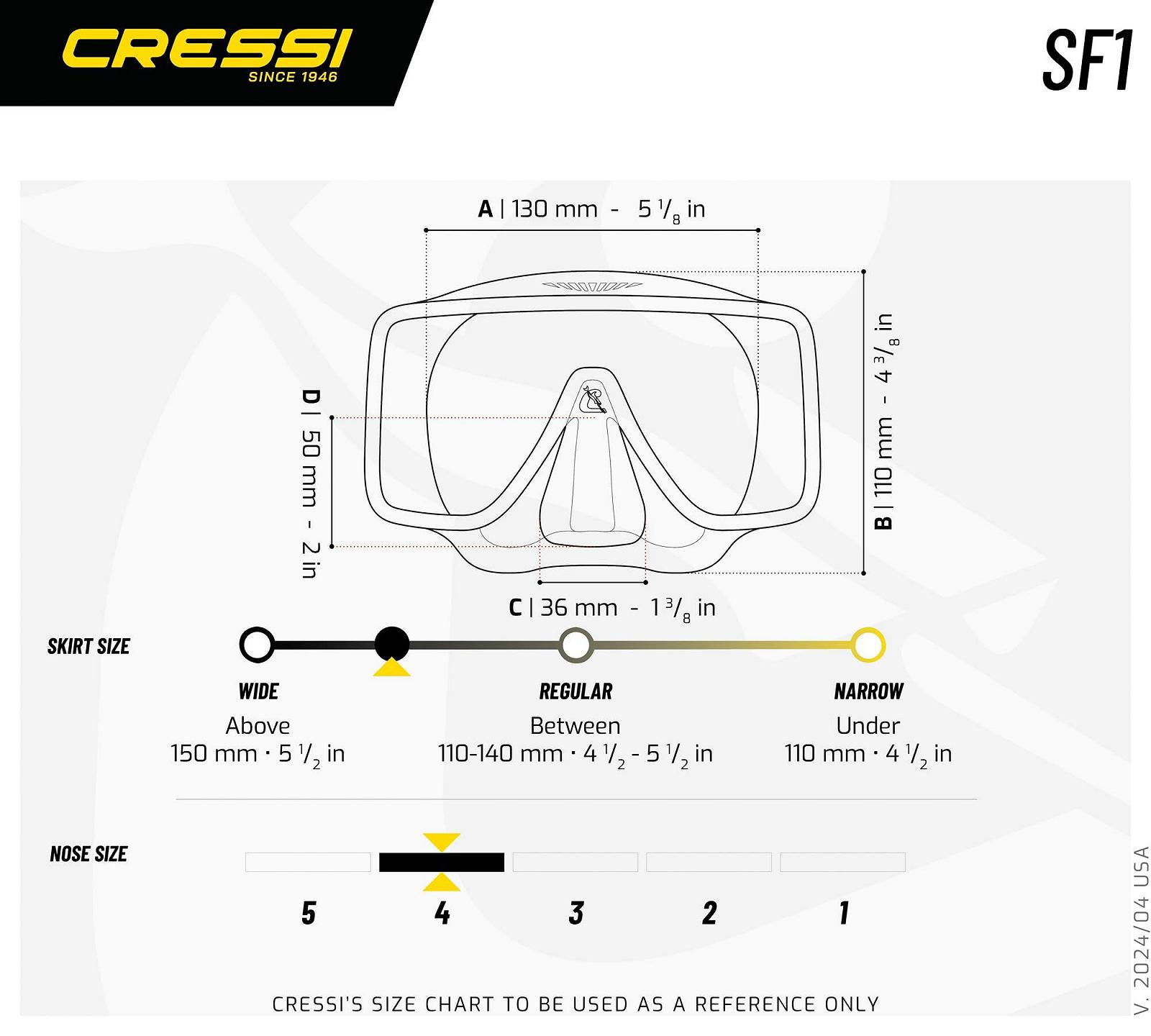 Маска Cressi SF1 Без оправи, фото №5