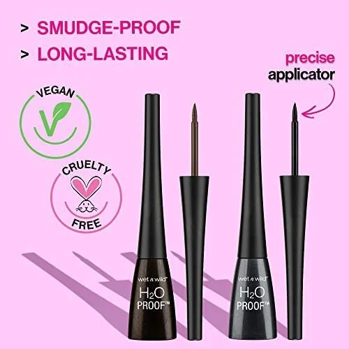 Подводка для глаз Wet n Wild H20 Proof Felt Tip Liquid Eyeliner Черный, фото №6