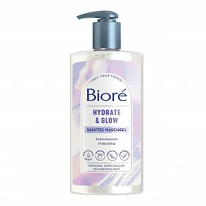 Гель для вмивання Bioré Hydrate and Glow для сухої, чутливої та зневодненої шкіри з кокосовою водою та пребіотиками 200 мл - Фото 1