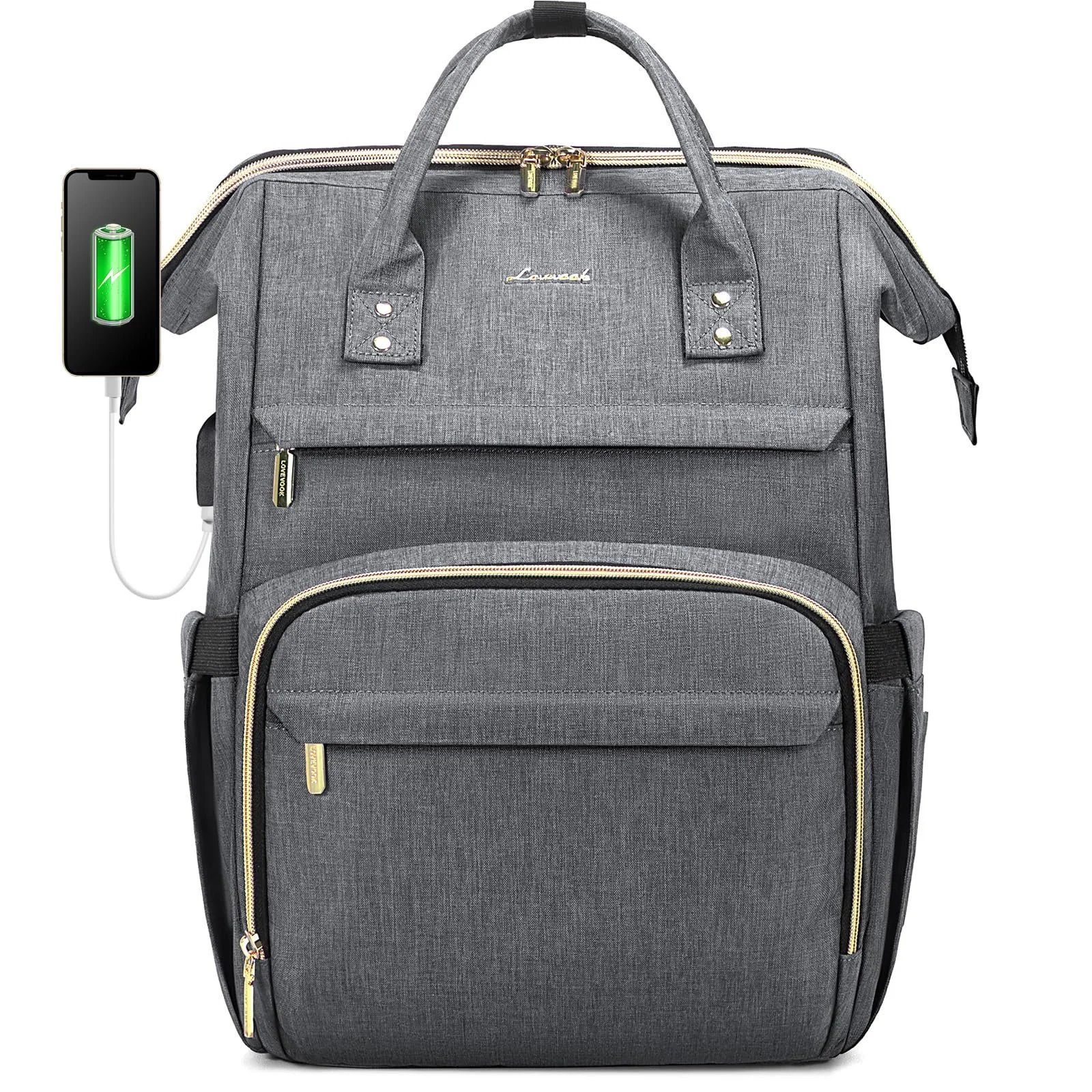 Рюкзак LOVEVOOK Waterproof USB Charging Port Темно-сірий, фото №1 Рюкзак LOVEVOOK Waterproof USB Charging Port Темно-сірий, фото №1