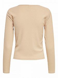 Блуза ONLNELLA L/S BUTTON TOP CS NN 15261547-Toasted Almond ONLY Бежевий S synthetic.ua - Фото 1