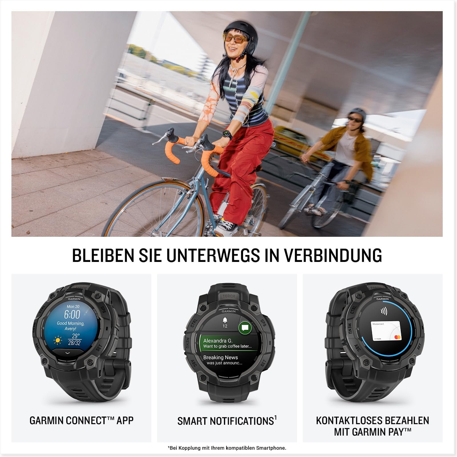 Смарт-часы Мультиспорт Garmin Instinct 3 45 мм AMOLED GPS, дисплей 1.2 дюйма, 80+ спортивных приложений, LED Фонарик, фото №5