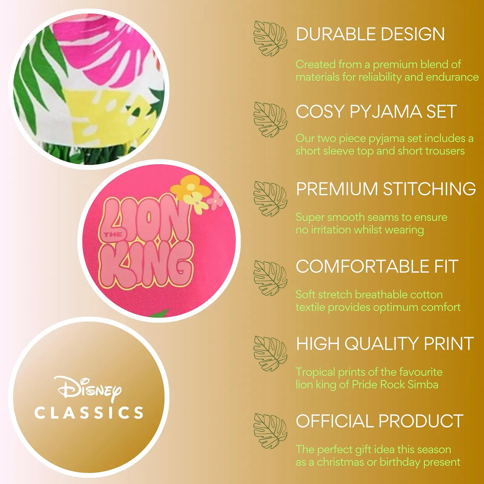 Комплект Одягу Disney Король Лев для Дівчаток М'яка Бавовна Дизайн Сімба, фото №5 Комплект Одягу Disney Король Лев для Дівчаток М'яка Бавовна Дизайн Сімба, фото №5