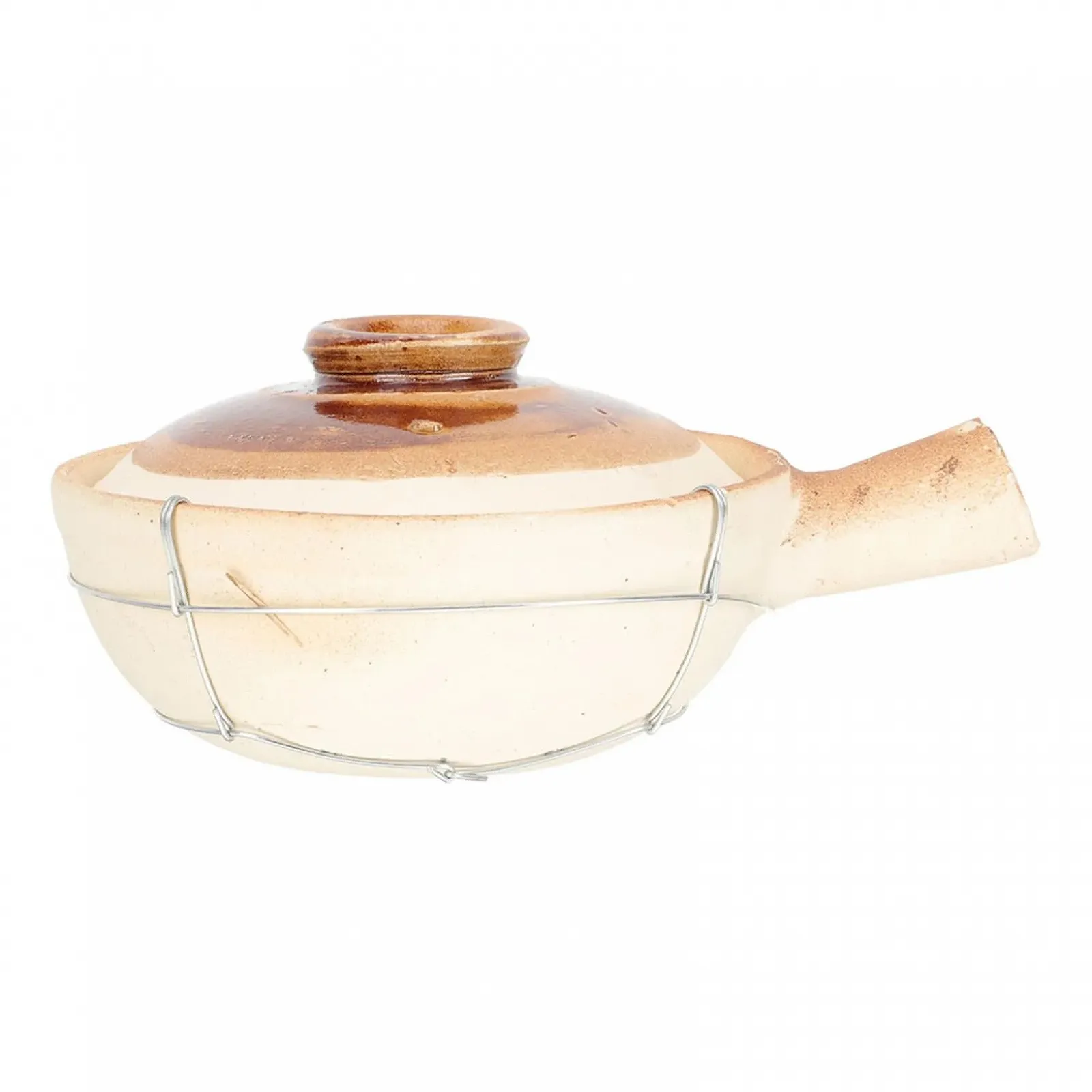 Кастрюля керамическая с крышкой и ручкой небольшая энергосберегающая, фото №1