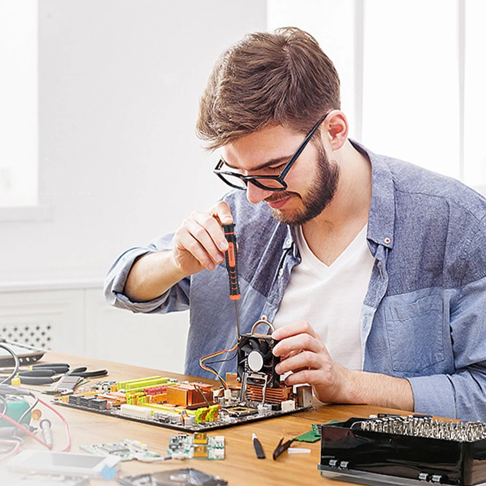 Отвёртка TECKMAN TR9 Torx с PH00, PH0, PH1, Набор отвёрток Phillips для Sony Playstation 4.5, фото №7