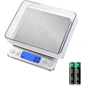 Цифрові кухонні ваги 3 кг / 0.1 г нержавіюча сталь LCD компактні synthetic.ua - Фото 1