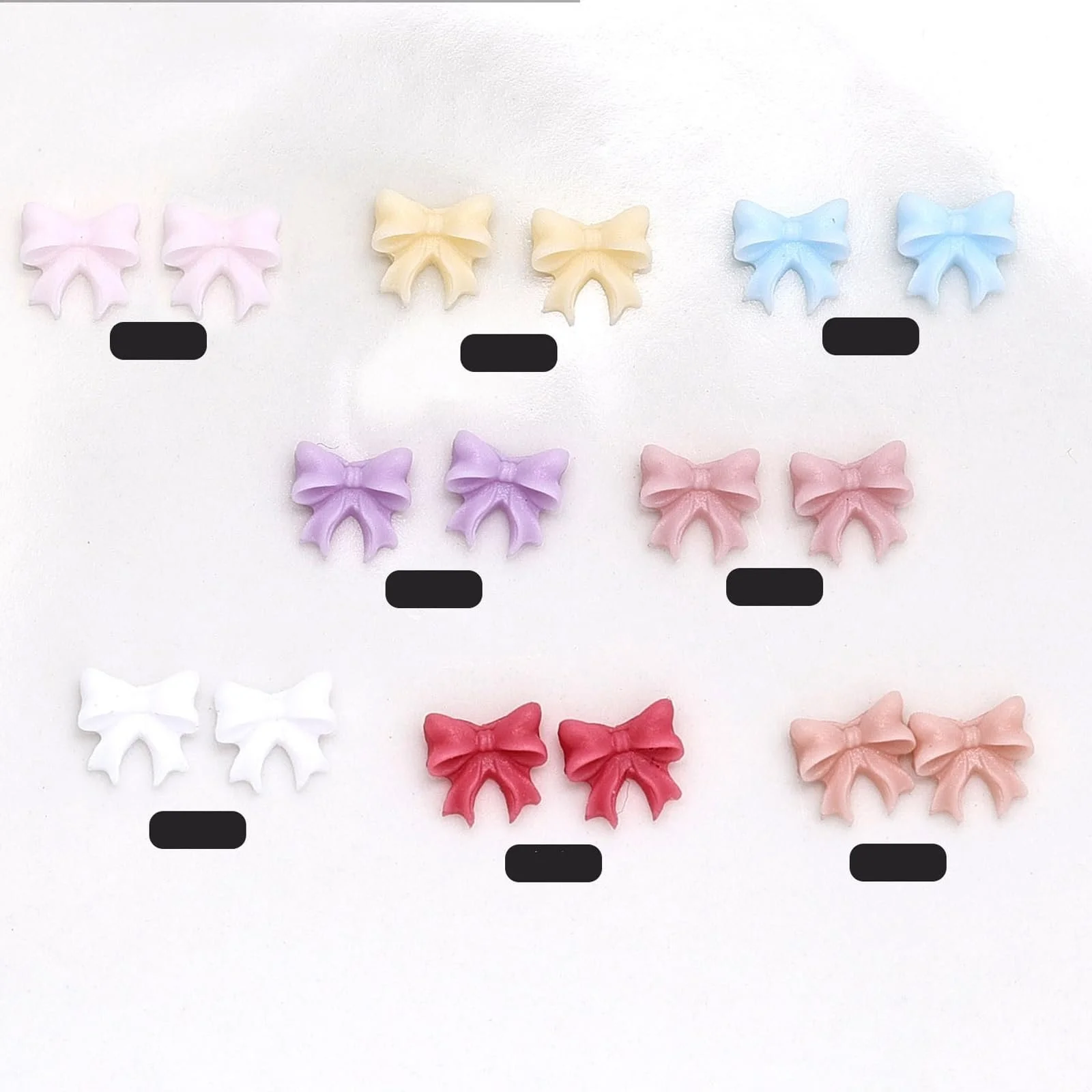 Украшения для ногтей Бантики Разные Цвета, 50 шт, фото №5
