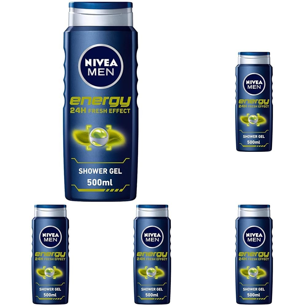 Гель для душа Nivea Men Energy 3-в-1 500 мл, 5 шт, фото №1