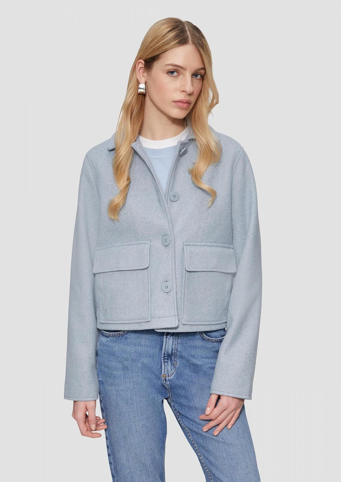 Женская куртка QS Wool Look с карманами - идеальна для переходного периода и города, фото №4